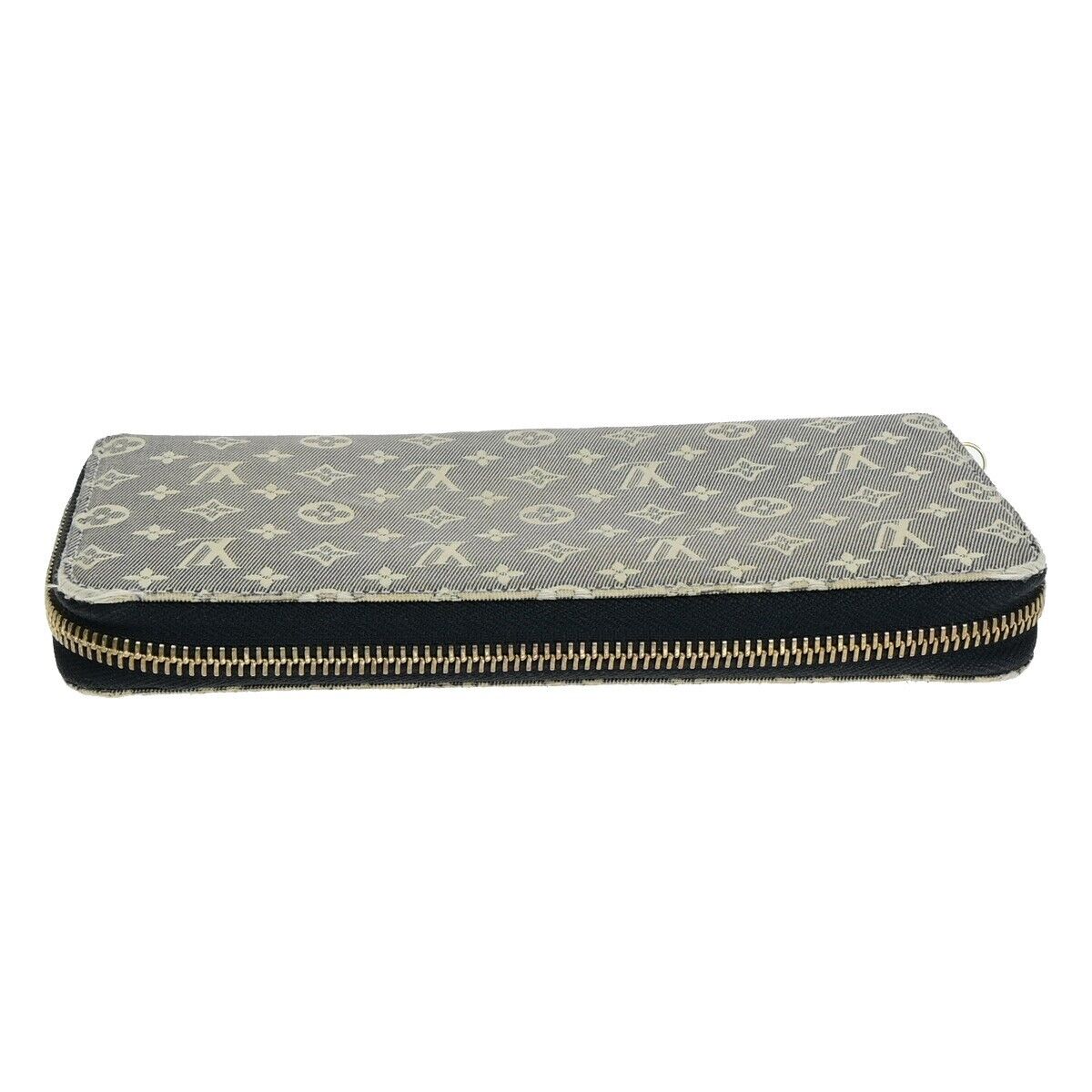 LOUIS VUITTON LV Zippy Wallet Monogram Ideal Canvas Leather Gray M63010 04EC258