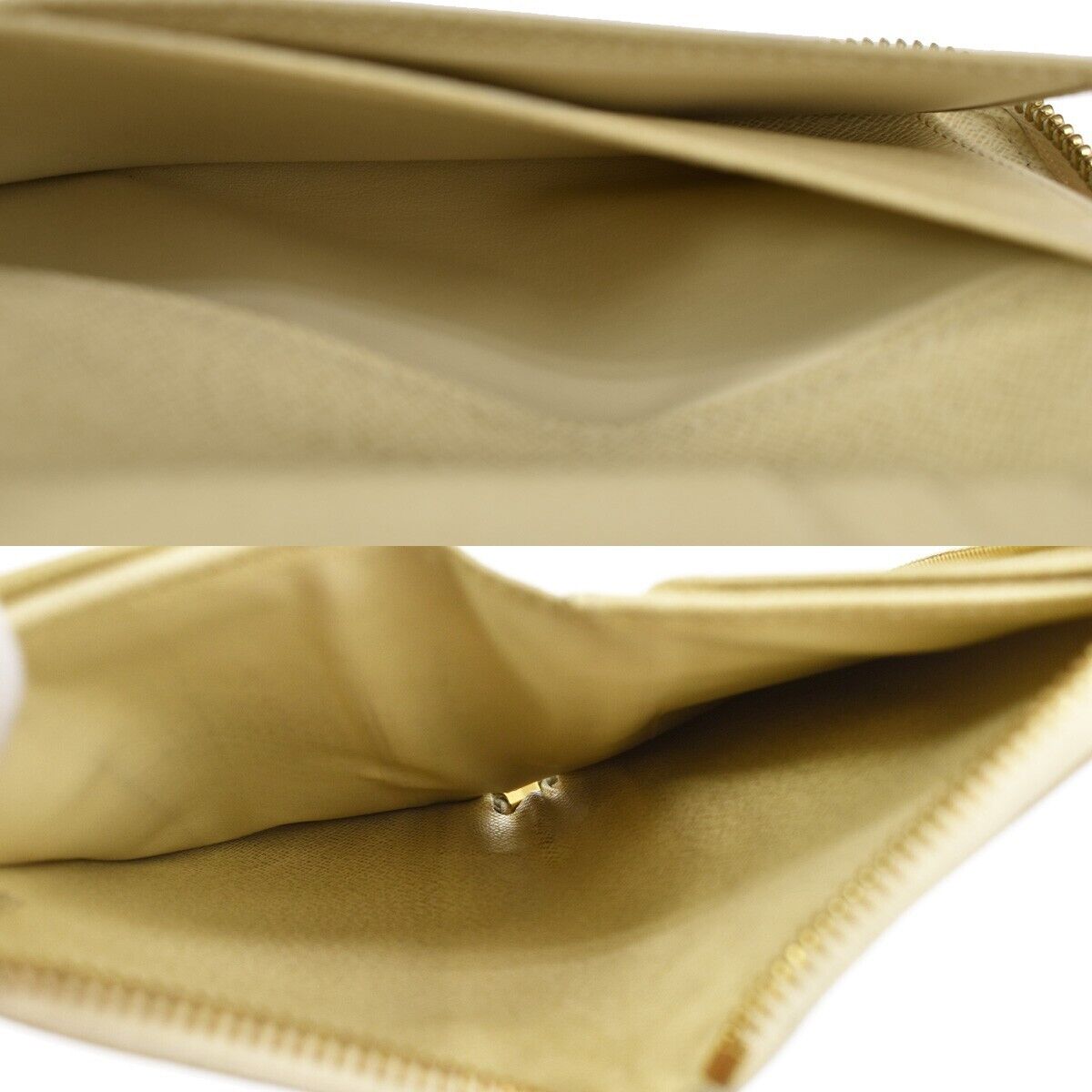 LOUIS VUITTON Zippy Compact Wallet Damier Azur Leather White N60029 69GA843