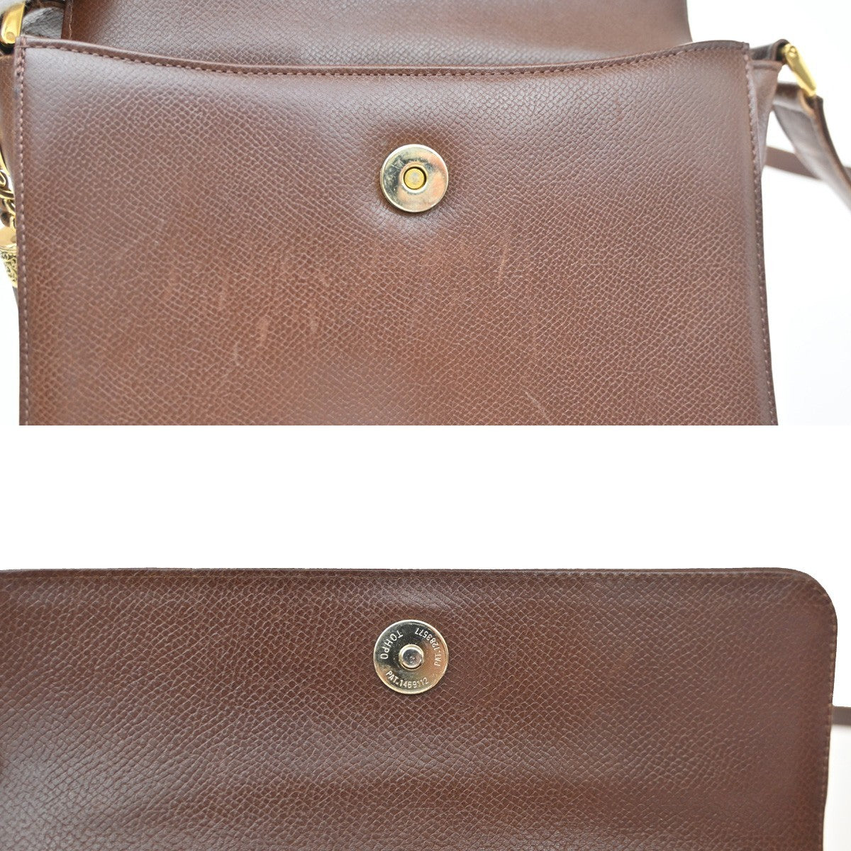 VALENTINO GARAVANI Logo Tassel Shoulder Bag Leather Brown GHW 63KD148