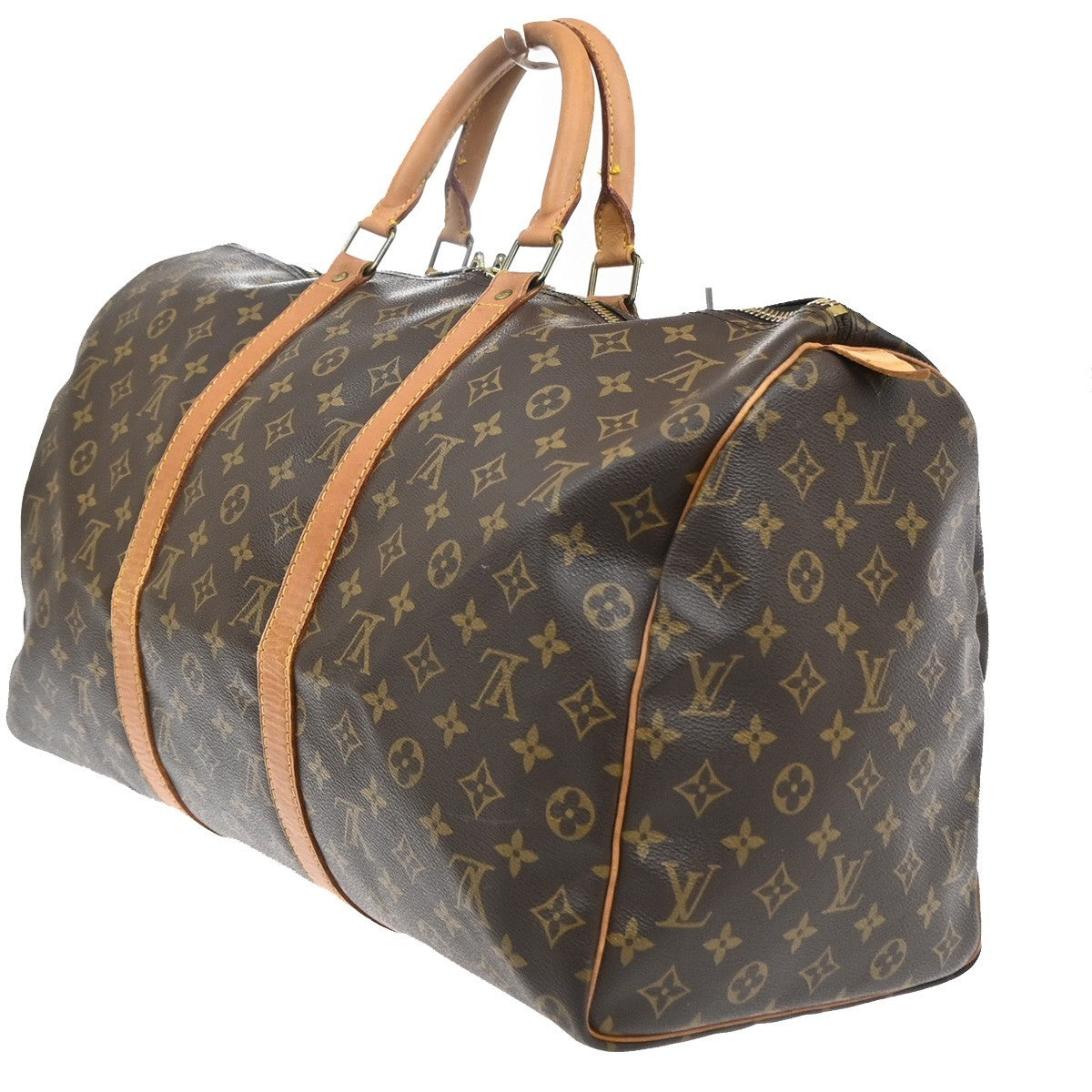 LOUIS VUITTON Keepall 50 Travel Hand Bag Monogram Leather Brown M41426 98SA131
