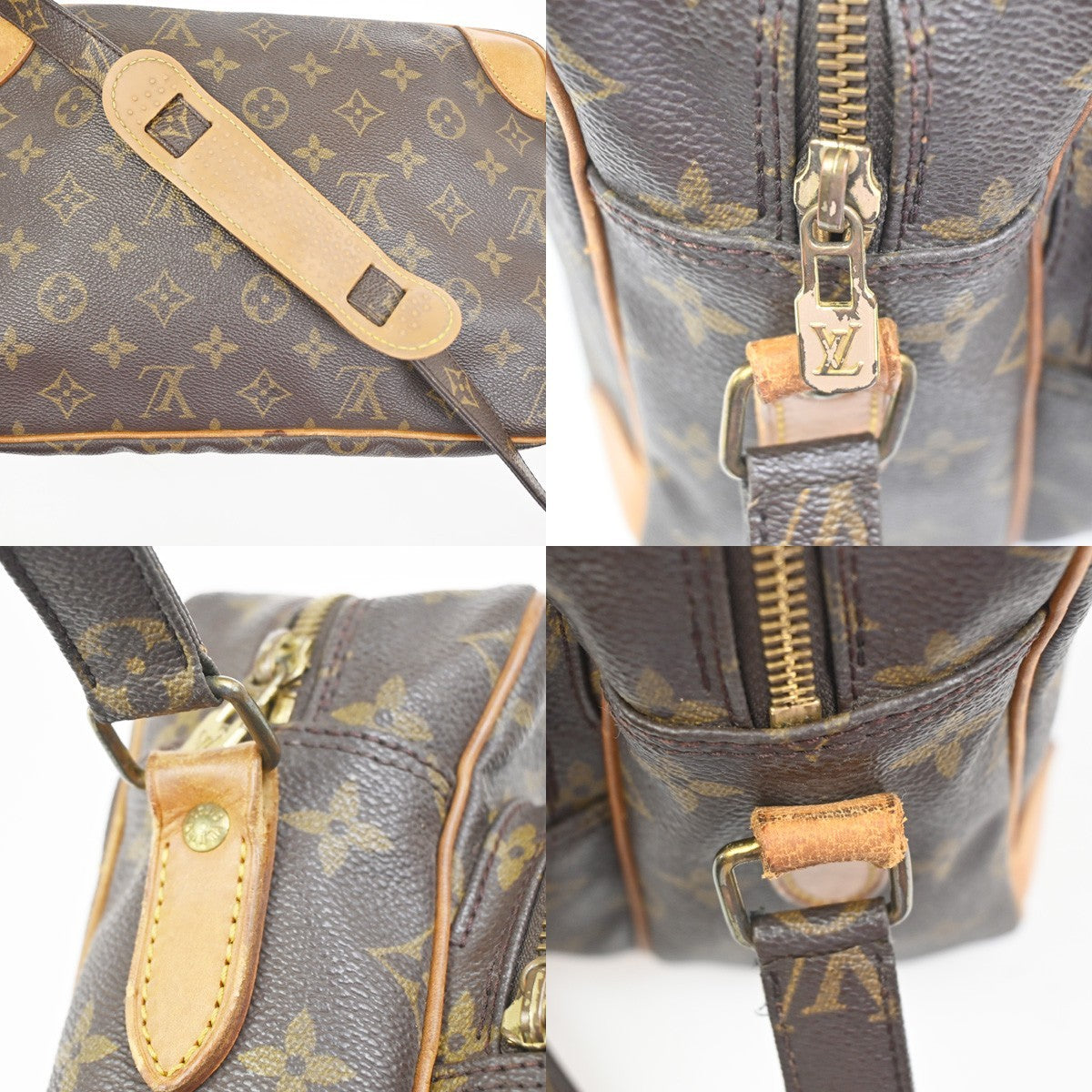LOUIS VUITTON Nile Crossbody Shoulder Bag Monogram Leather Brown M45244 39KC979