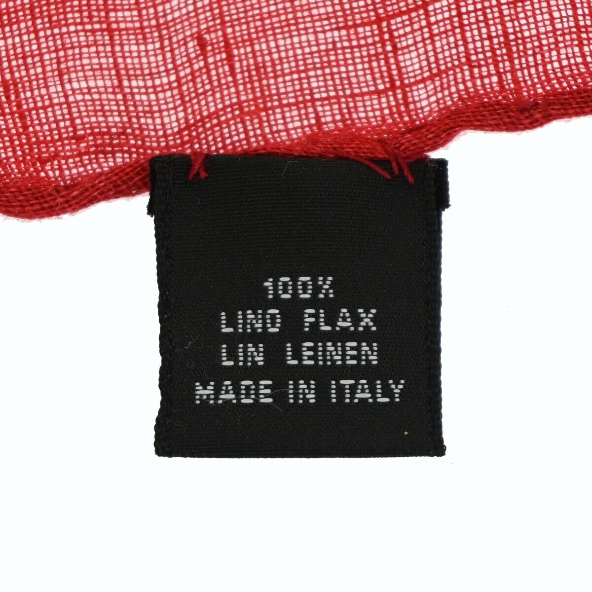 CHANEL CC Camellia XL JUMBO Scarf Handkerchief 100% Linen Red Accessory 61EA294