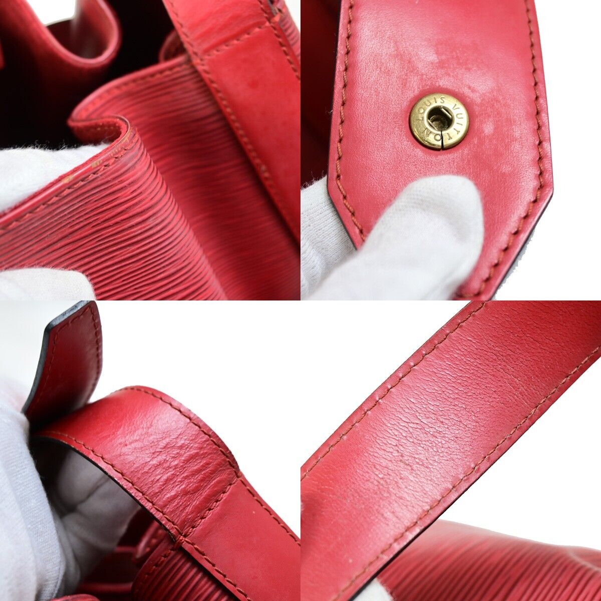 LOUIS VUITTON LV Sac De Paul PM Shoulder Bag Epi Leather Red M80197 37FA628