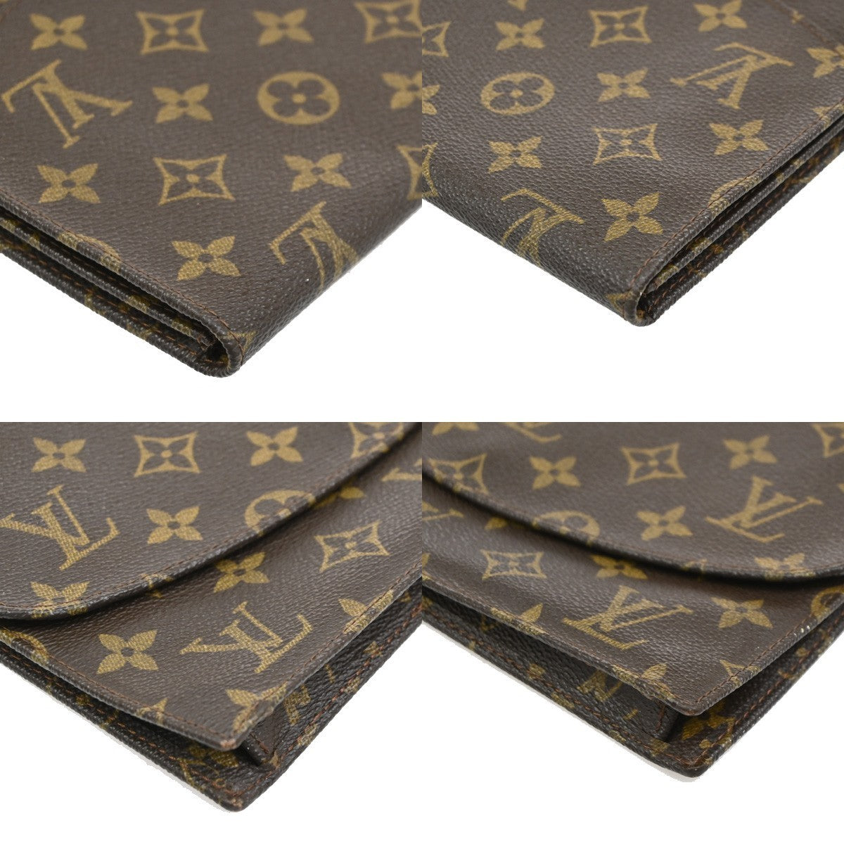 LOUIS VUITTON Pochette Rabat 23 Clutch Hand Bag Monogram Brown M51931 04PA068