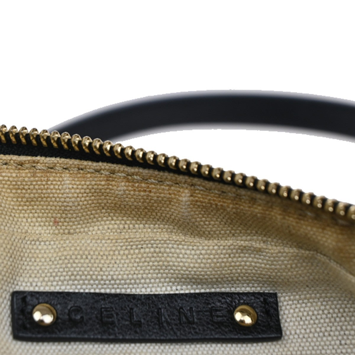 CELINE Horse Carriage Shoulder Hand Bag PVC Leather Black GHW 62CA402