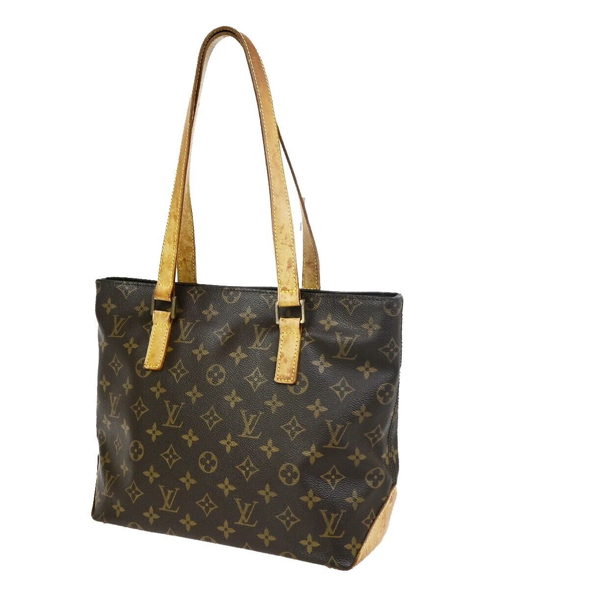 LOUIS VUITTON Cabas Piano Shoulder Bag Monogram Leather Brown M51148 39FB213