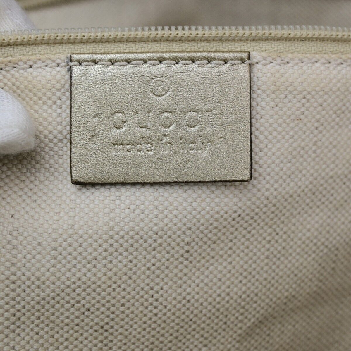 GUCCI Logo GG Pattern Sukey Shoulder Bag Canvas Leather Gold Brown GHW 80SJ570