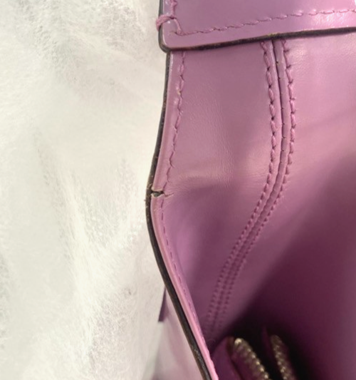 SALVATORE FERRAGAMO Gancini Hobo Shoulder Bag Leather Purple SHW Italy 62ZA306