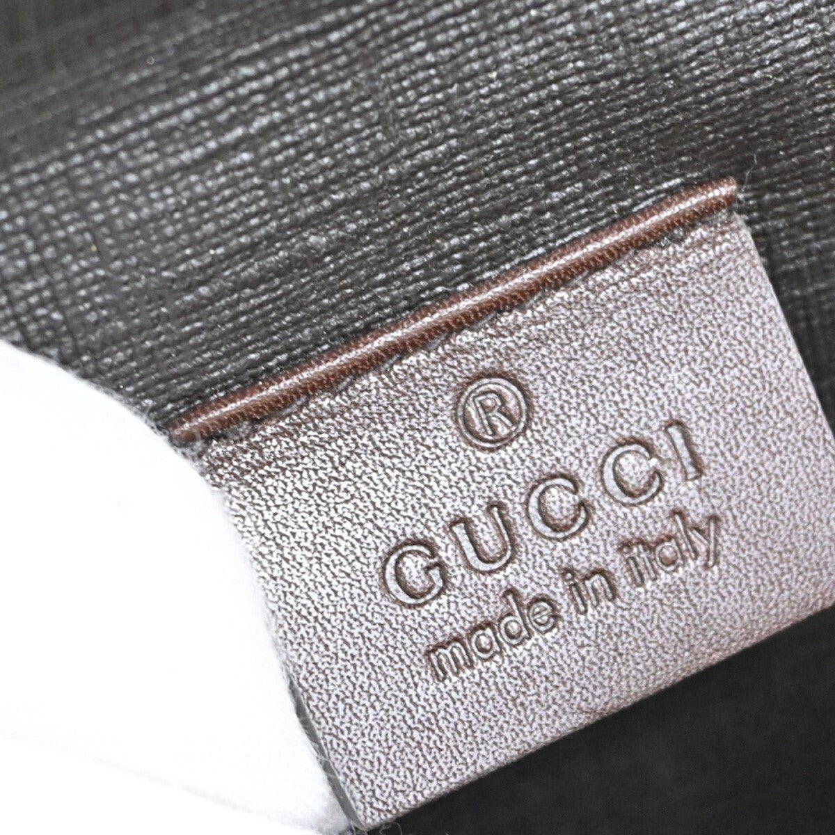 GUCCI Logo GG Pattern Bifold Long Wallet Supreme Leather Brown 84RF274