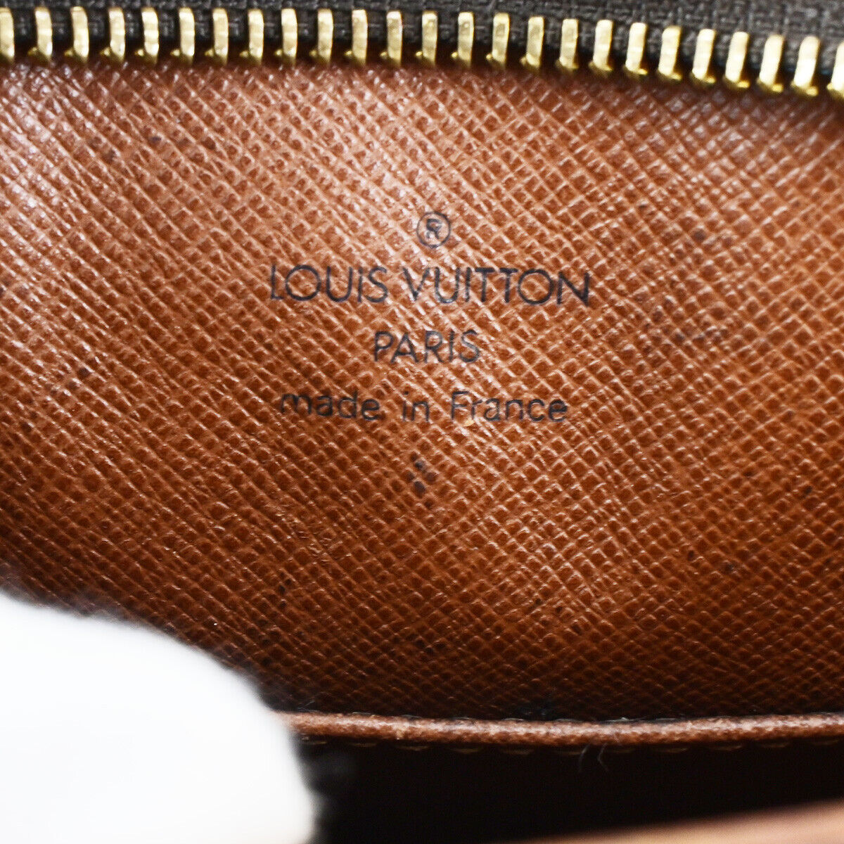 LOUIS VUITTON Logo Drouot Shoulder Bag Monogram Leather Brown M51290 75KA502