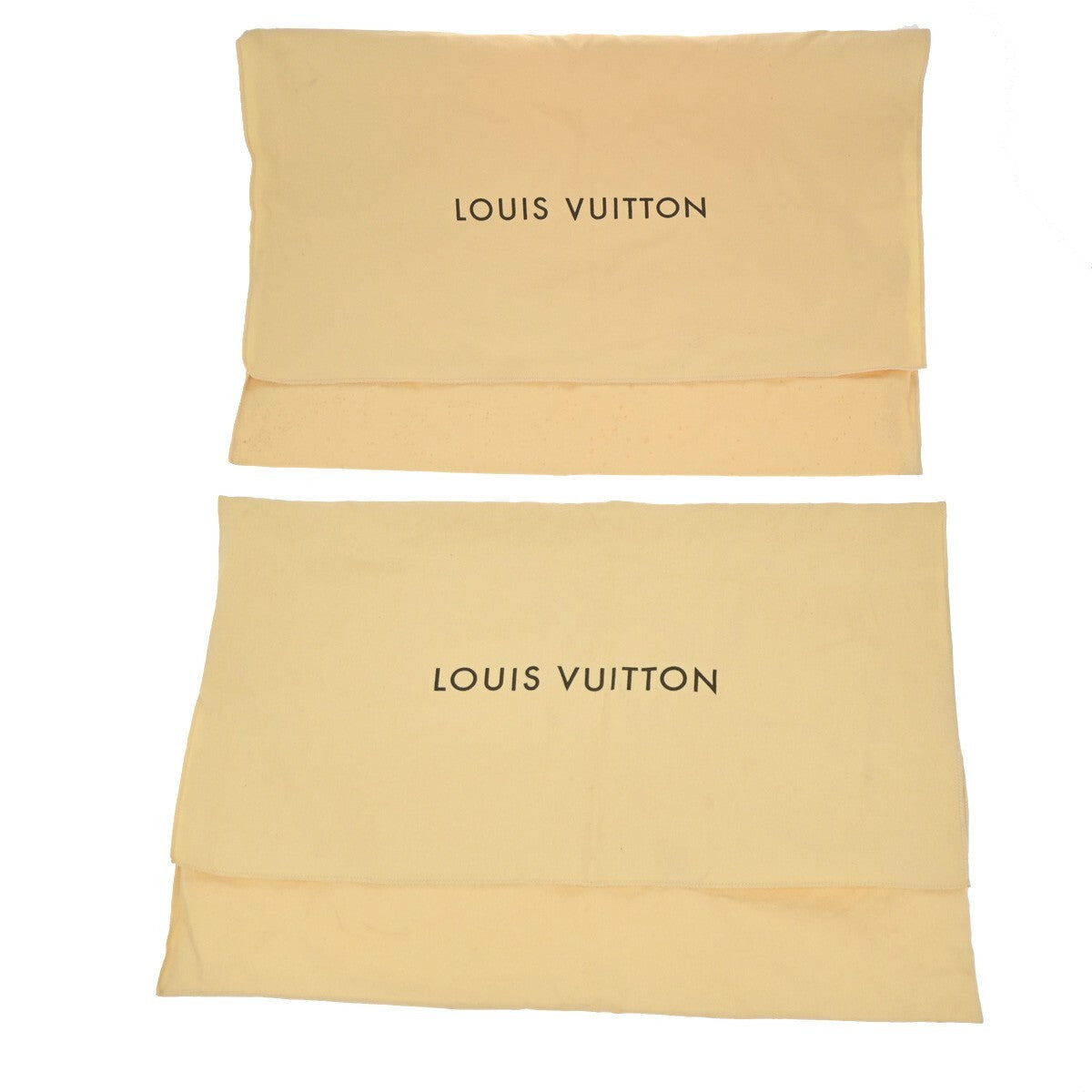 LOUIS VUITTON Logo 10 Set Dust Bag Drawstring Canvas Cotton Beige Brown 09EE135