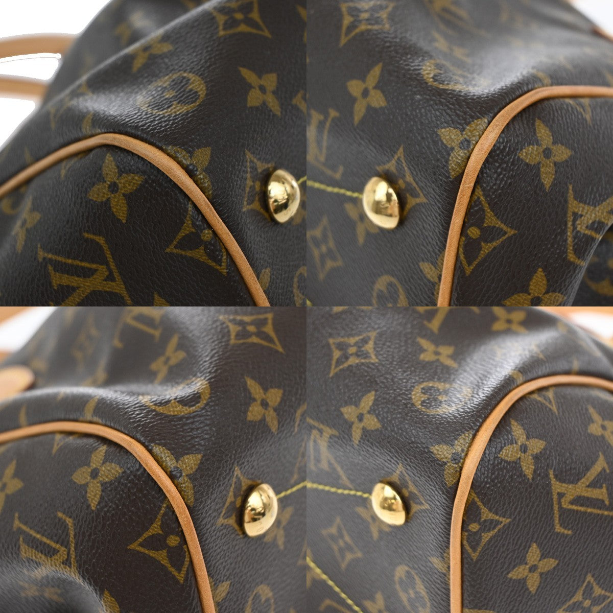 LOUIS VUITTON Tivoli PM Handbag Monogram Leather France Brown M40143 609RF668