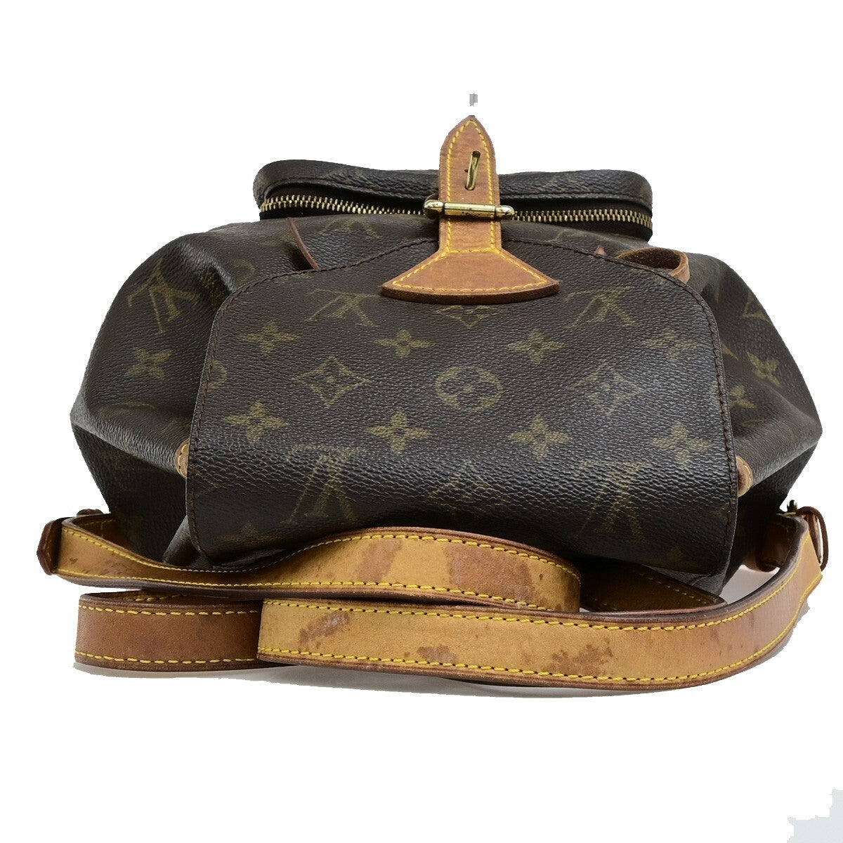 LOUIS VUITTON Montsouris MM Backpack Bag Monogram Leather Brown M51136 75EE122