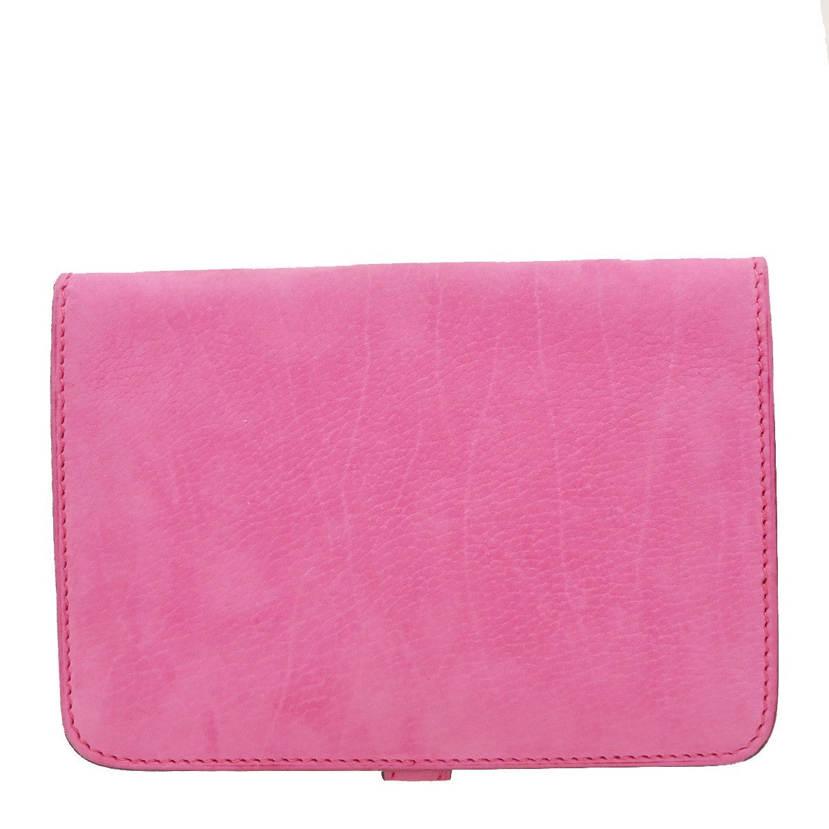 HERMES Dogon Long Bifold Wallet Eversoft Leather Pink France  square J 92TA690