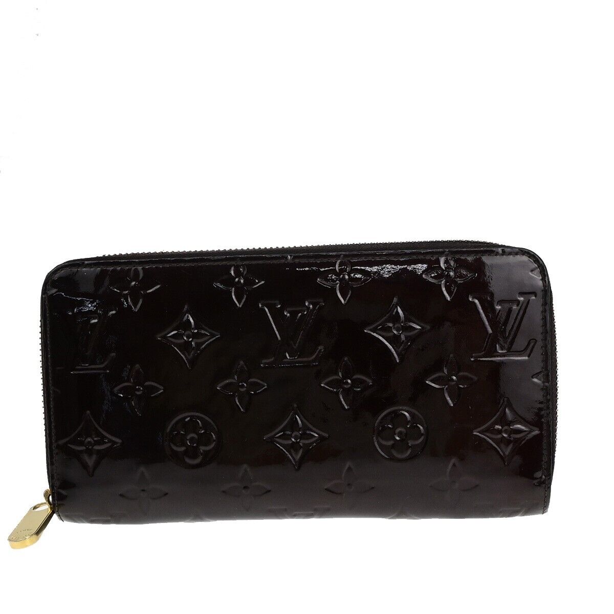 LOUIS VUITTON Zippy Long Wallet Monogram Vernis Leather Amarante M93522 36EB377