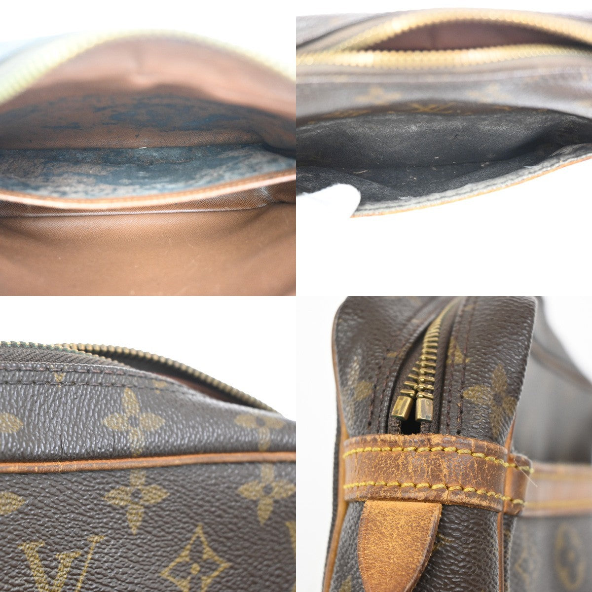 LOUIS VUITTON Compiegne 23 Clutch Hand Bag Monogram Leather Brown M51847 05ZA146