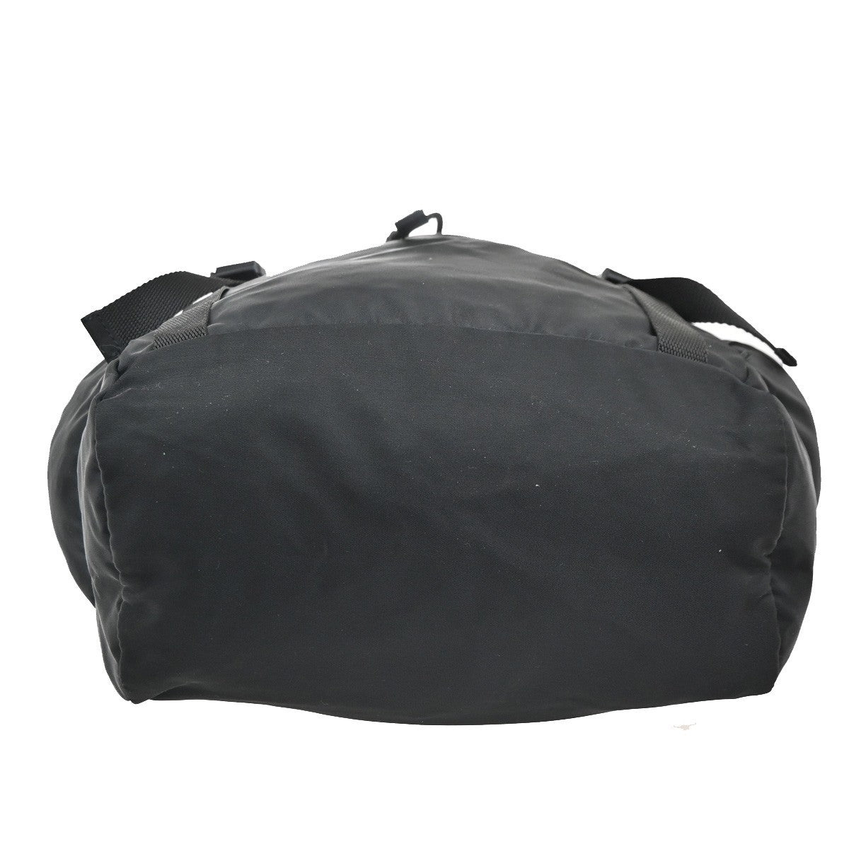 PRADA Logo Tessuto Drawstring Back Pack Bag Nylon Canvas Black SHW Italy 34MA458