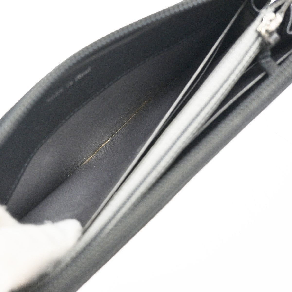 CHANEL CC Icon Matelasse Zipper Around Long Wallet Patent Leather Black 86RF619