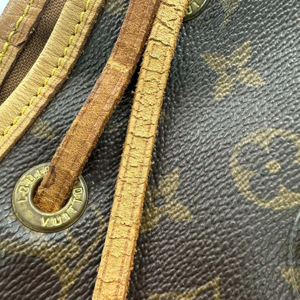 LOUIS VUITTON Montsouris MM Backpack Bag Monogram Leather Brown M51136 72CA841