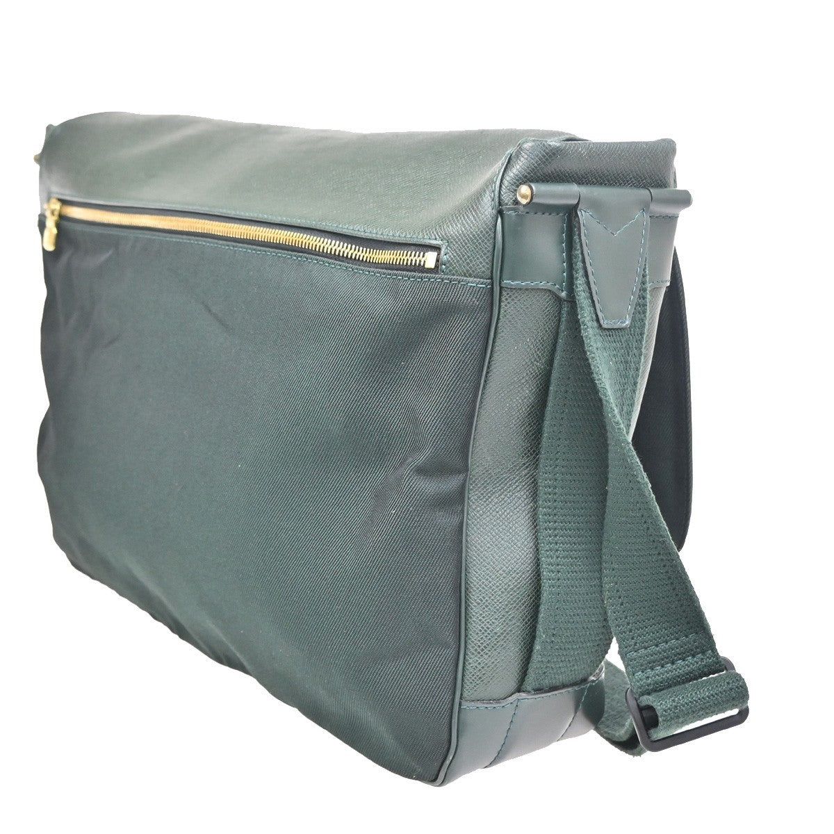 LOUIS VUITTON Delsou Shoulder Bag Taiga Leather Epicea Green GHW M30164 37ZA127