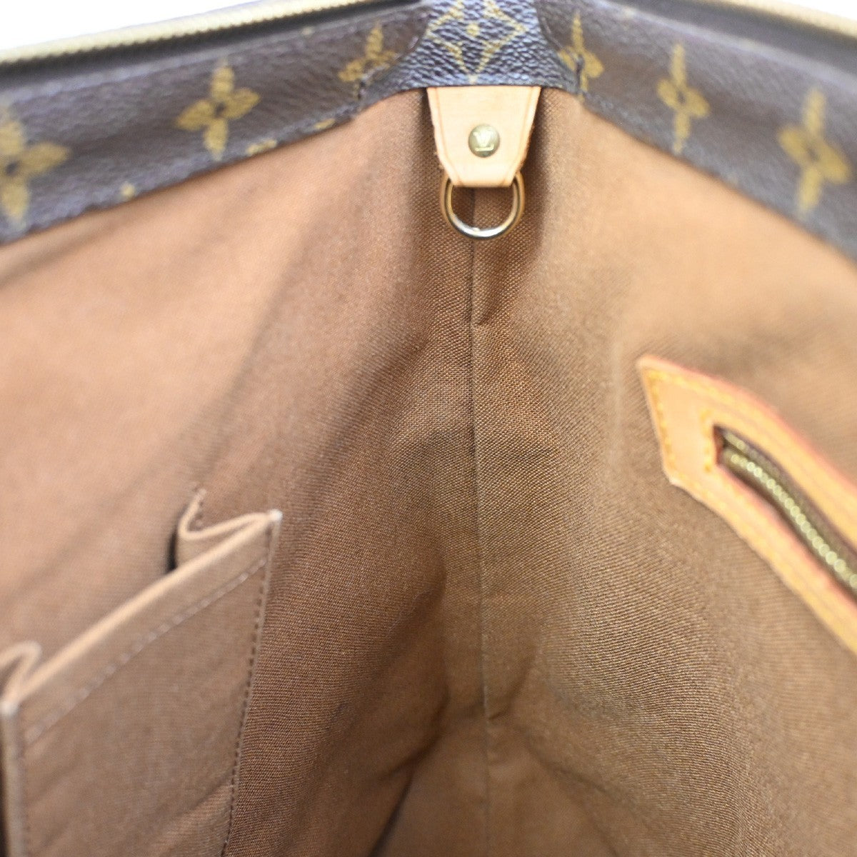 LOUIS VUITTON Cabas Mezzo Shoulder Bag Monogram Leather Brown USA M51151 77KD183