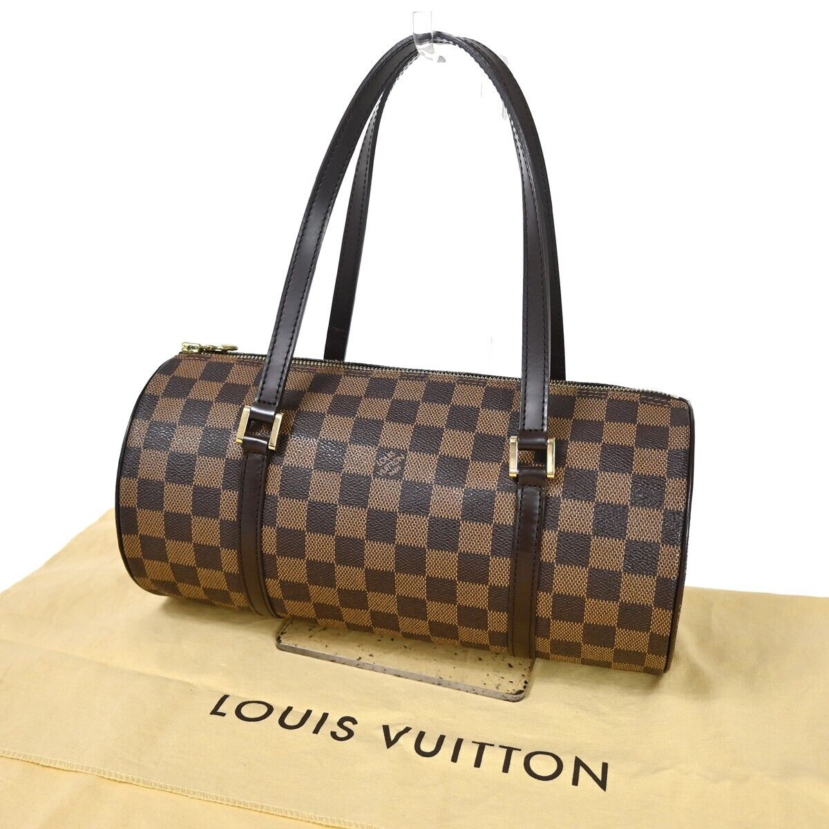 LOUIS VUITTON Papillon 30 Hand Bag Damier Ebene Leather Brown N51303 97FA076
