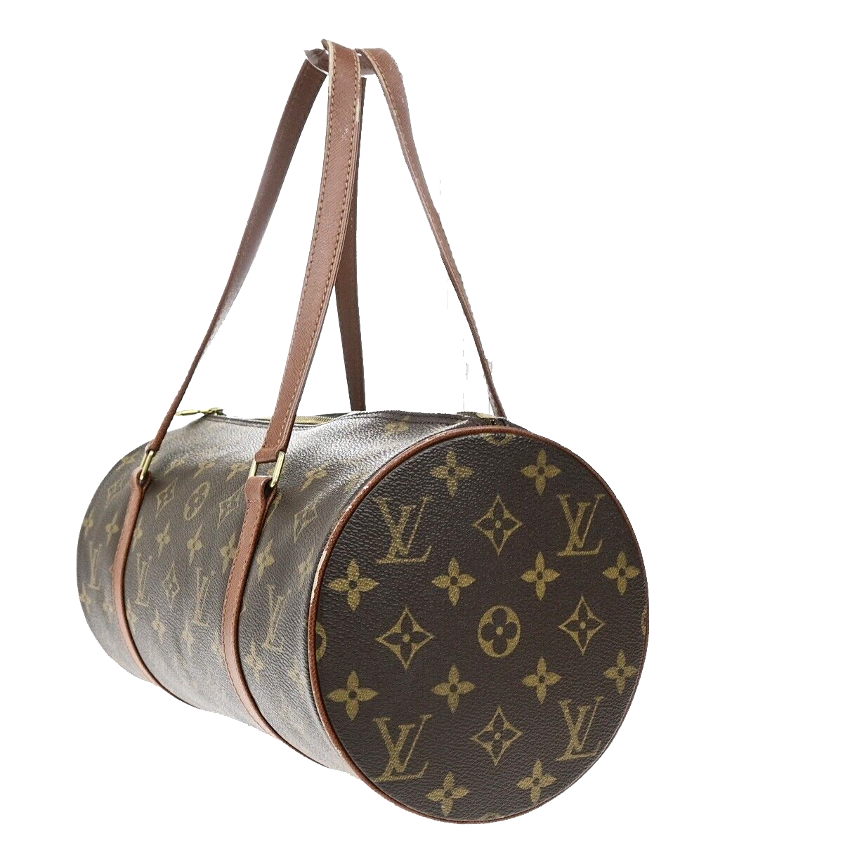 LOUIS VUITTON Logo PAPILLON 30 Hand Bag Monogram Leather Brown M51365 39YH075
