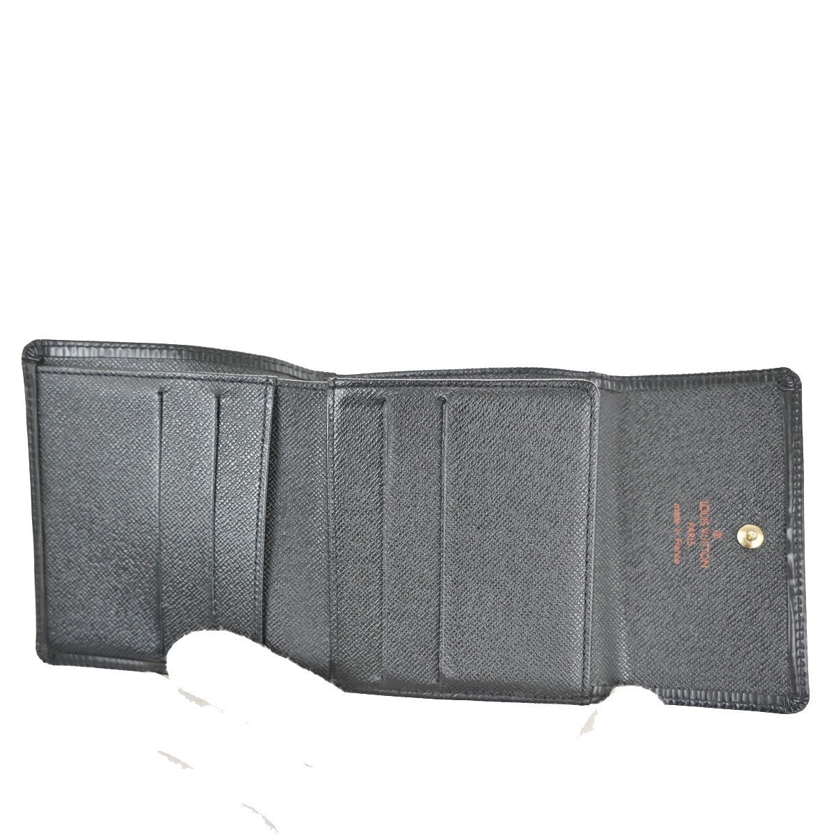 LOUIS VUITTON Porte Cartes Credit Mini Wallet Epi Leather Black M63482 01KC416