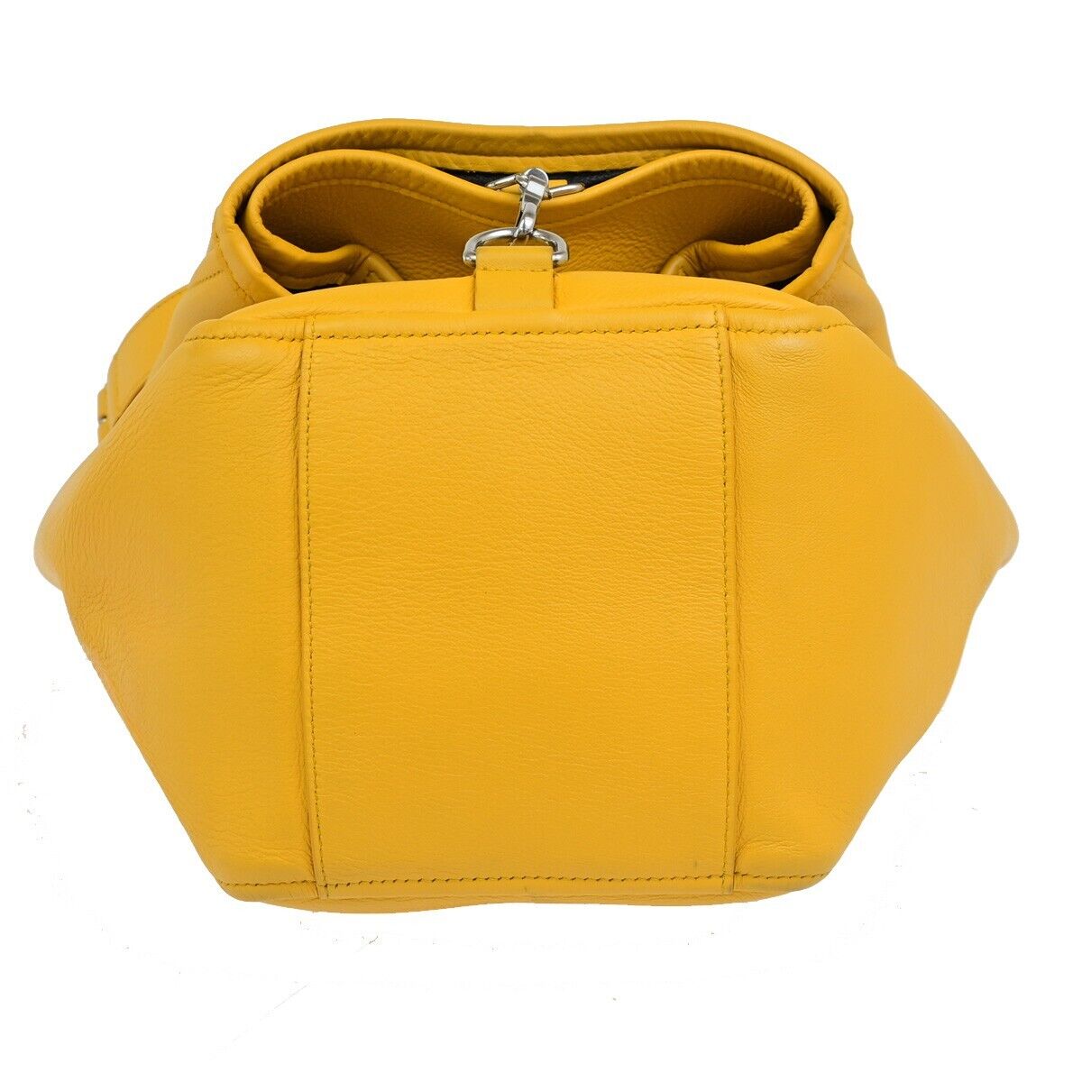 BALENCIAGA Logo 2Way Shoulder Hand Bag Leather Yellow Silver 87ED917