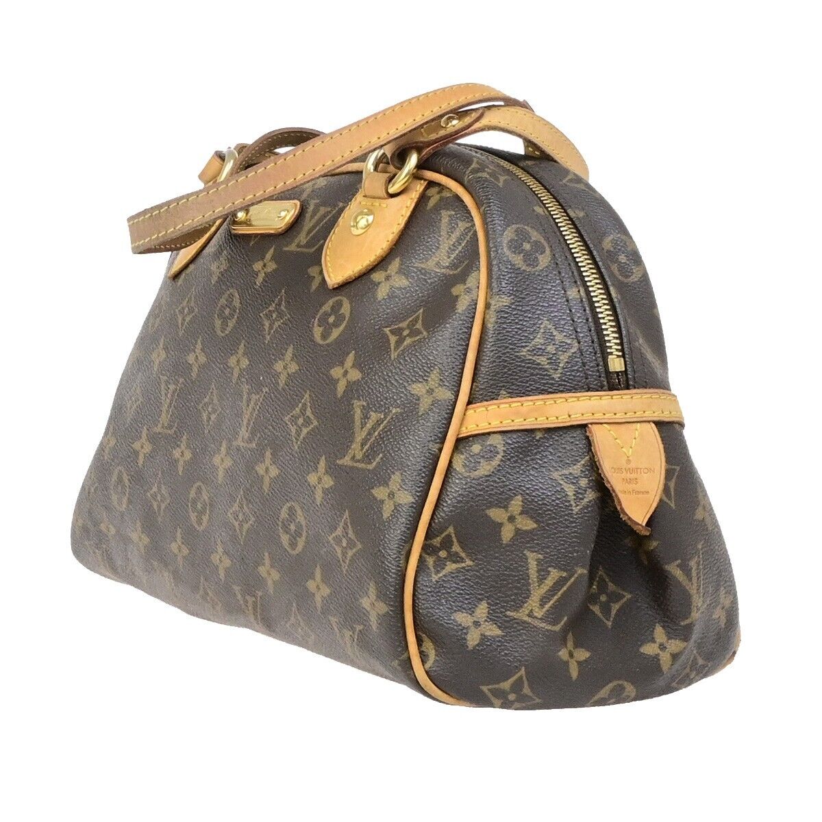 LOUIS VUITTON Montorgueil PM Shoulder Bag Monogram Leather Brown M95565 32ED377