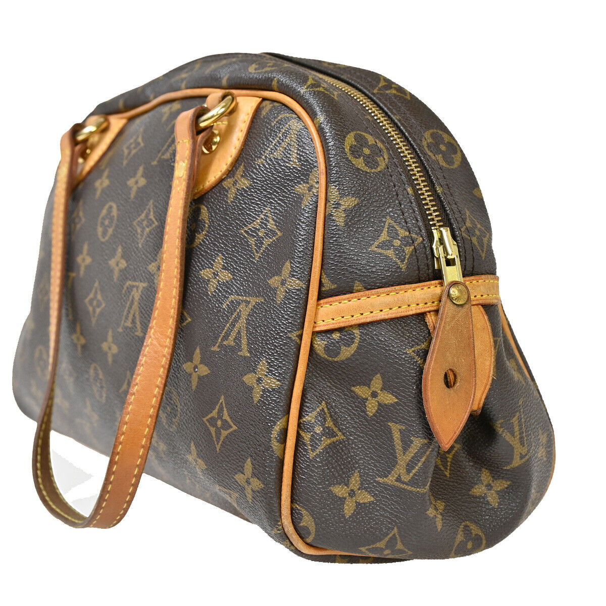 LOUIS VUITTON Montorgueil PM Shoulder Bag Monogram Leather Brown M95565 18YE385