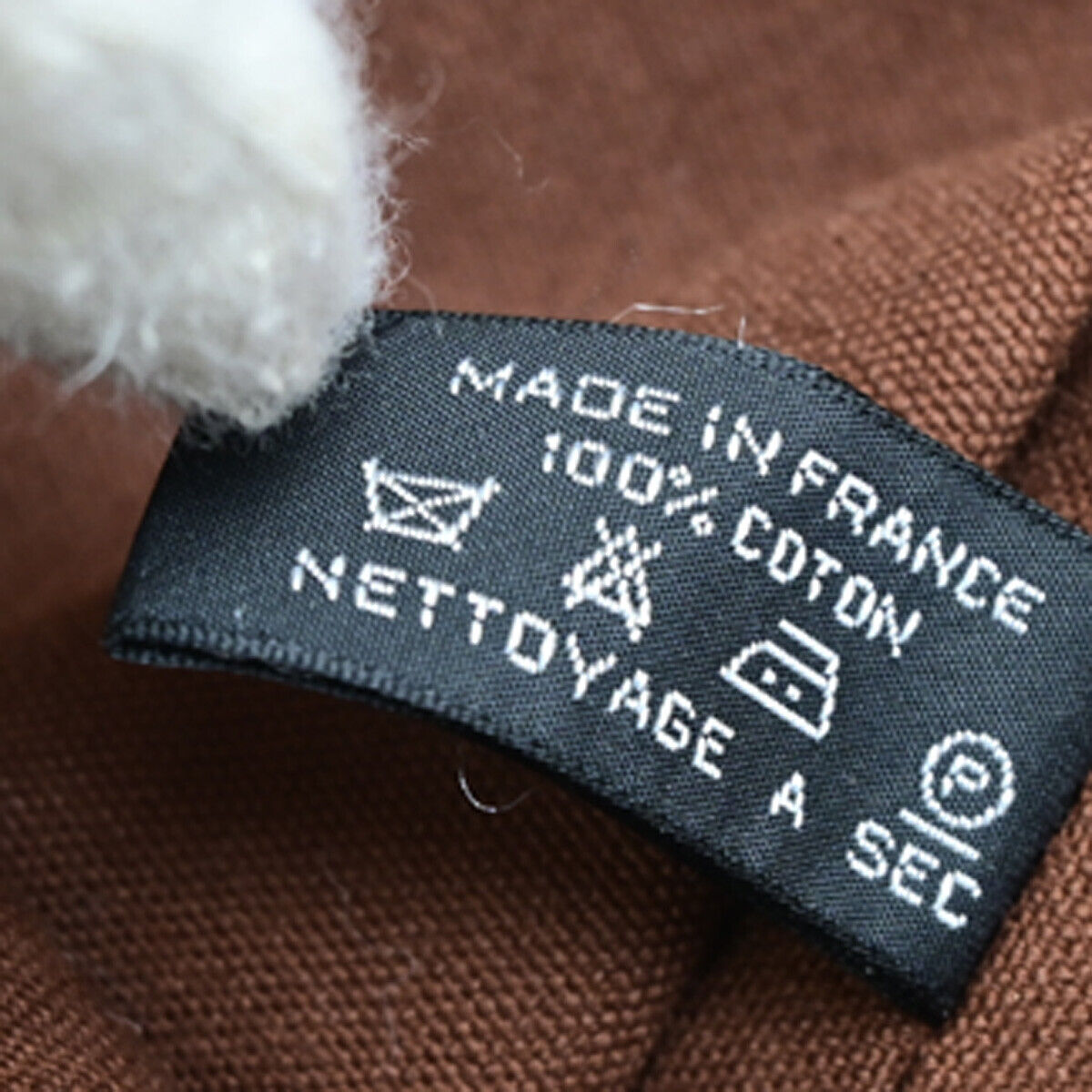 HERMES H Logo Polochon Mimile Shoulder Bag Cotton Leather BN GHW France 35YG636