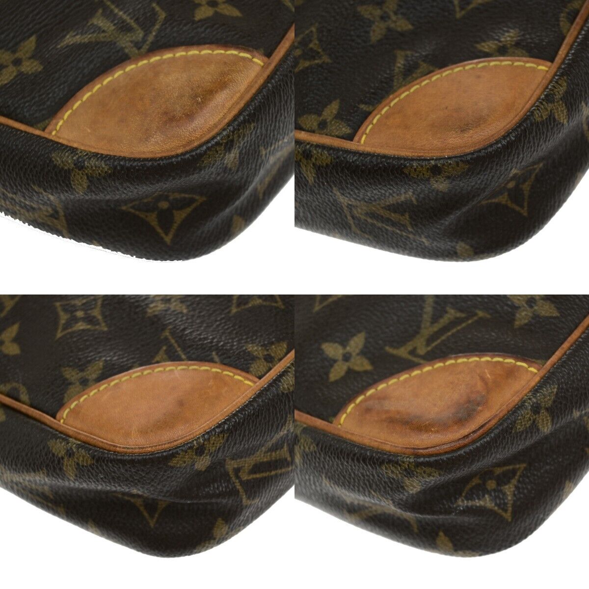 LOUIS VUITTON Danube Shoulder Bag Monogram Leather Brown France M45266 30ED775