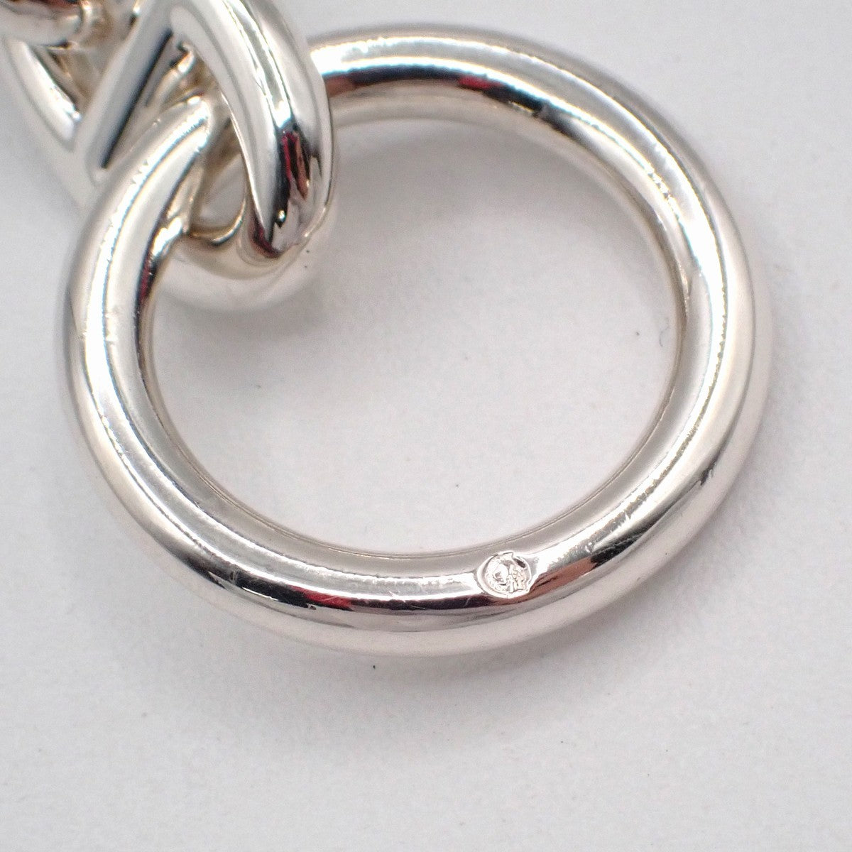 HERMES Logo Chaine D'ancre MM Chain Bracelet  14 Link Silver Ag925 363LC609