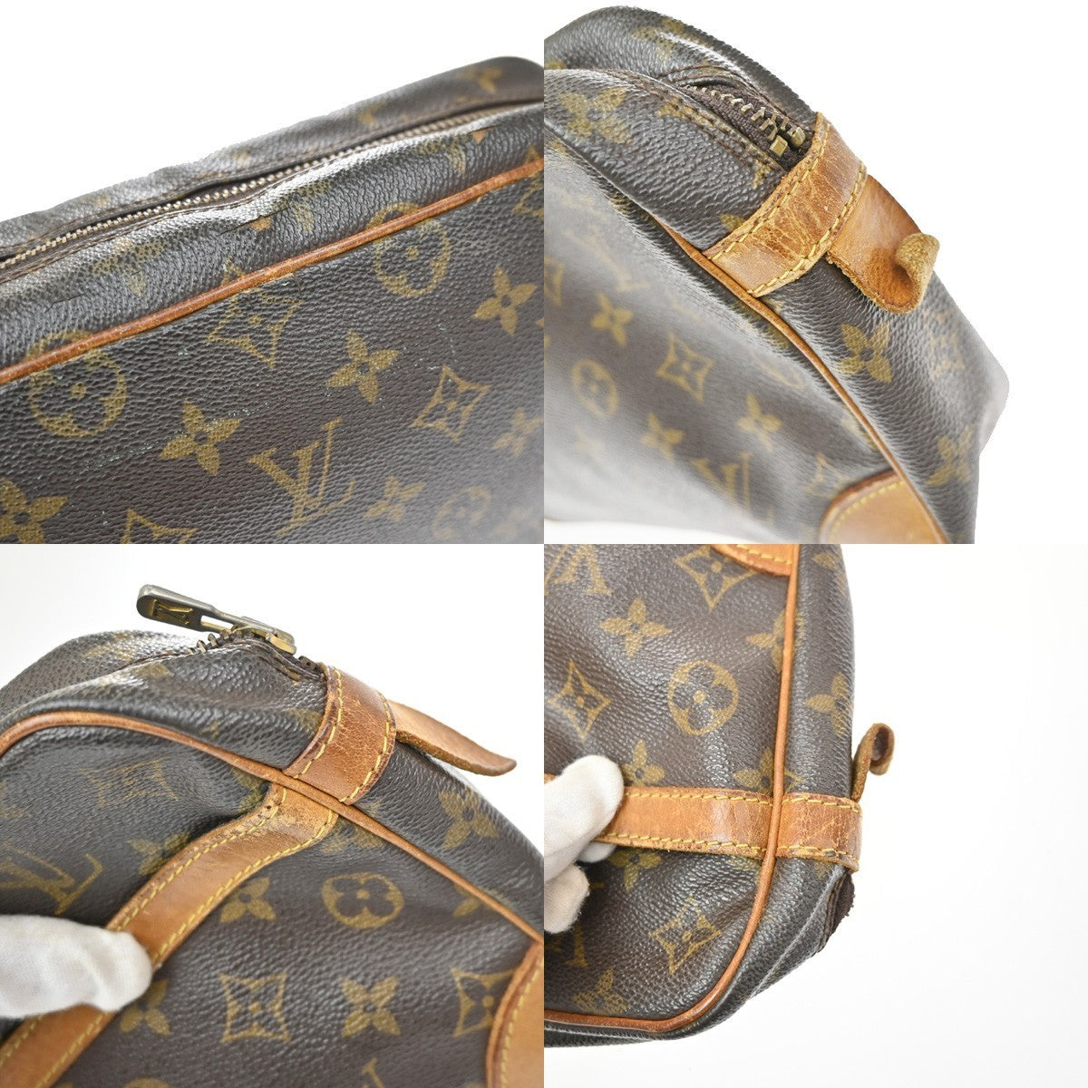 LOUIS VUITTON Compiegne 28 Clutch Hand Bag Monogram Leather Brown M51845 60KD201