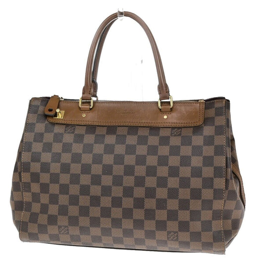 LOUIS VUITLOUIS LV Logo Greenwich Hand Bag Damier Leather Brown N41337 79ED031