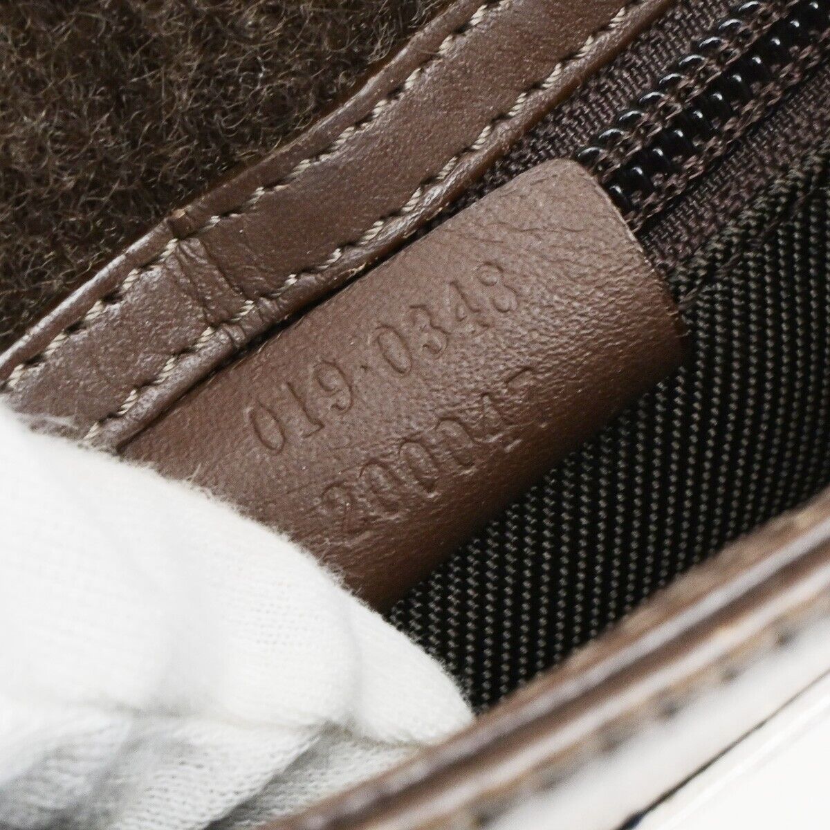 GUCCI Logo GG Pattern Shoulder  Bag Canvas Leather Brown Silver Italy 66ED404