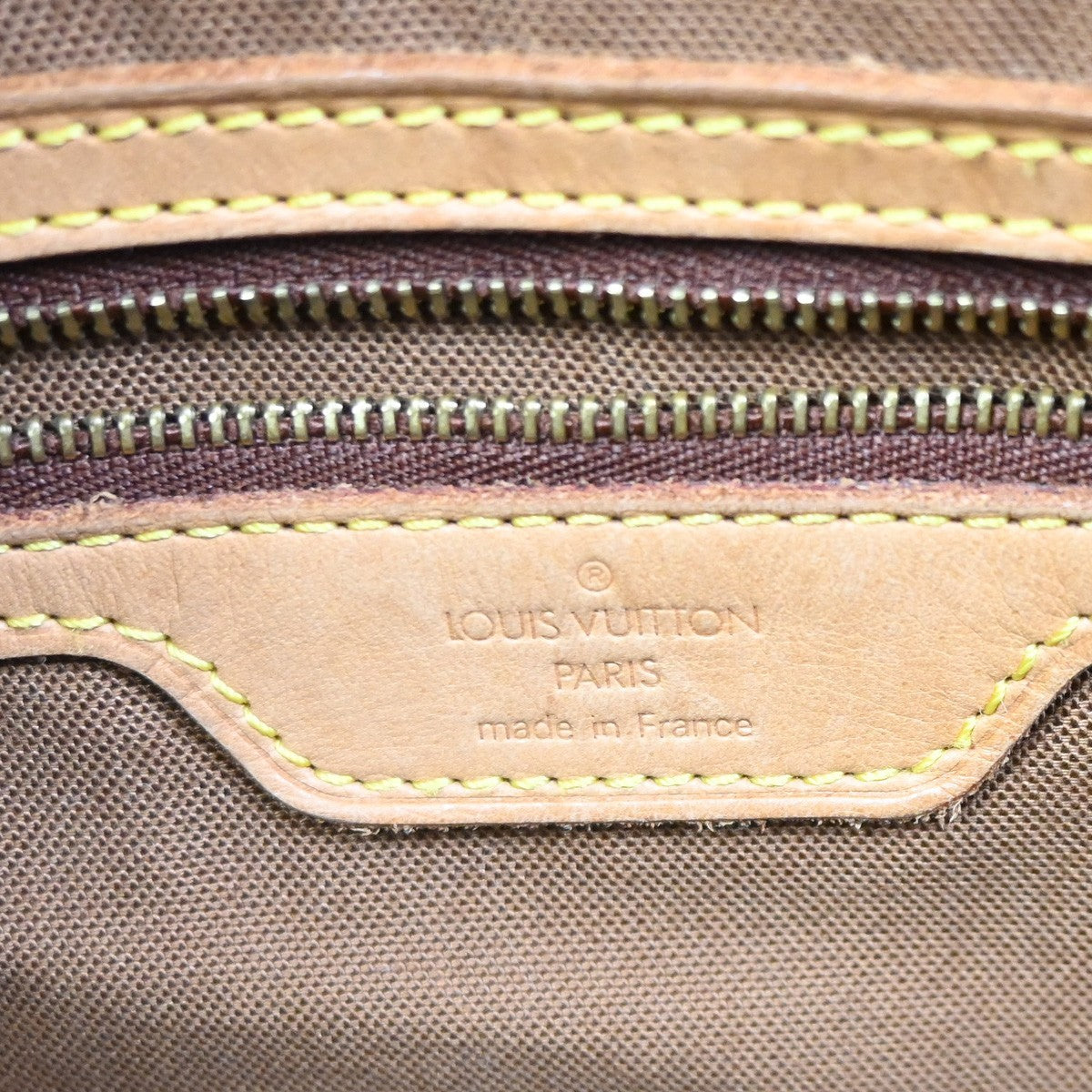 LOUIS VUITTON Cabas Mezzo Shoulder Bag Monogram Leather Brown M51151 85KC239
