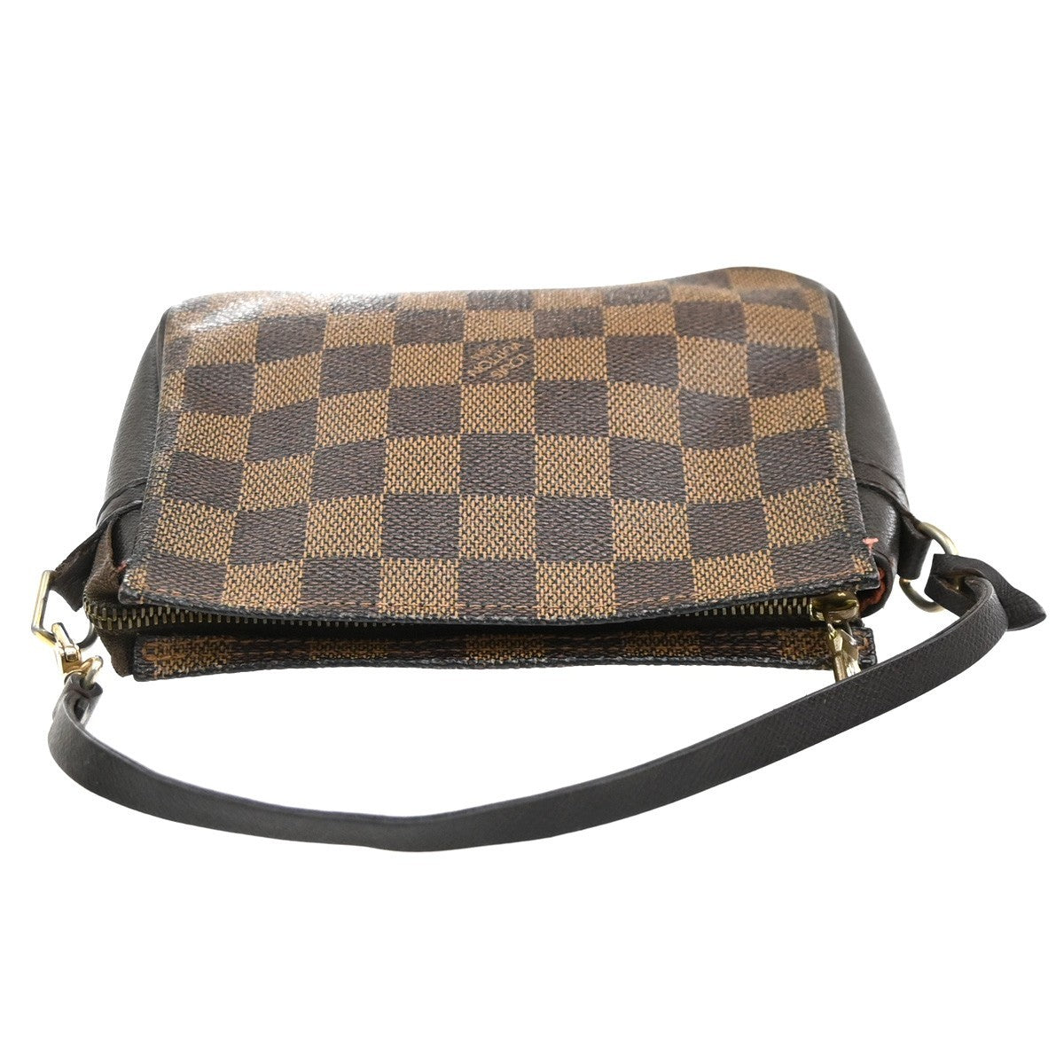 LOUIS VUITTON  Trousse Makeup Hand Bag Damier Ebene Leather Brown N51982 83SA070