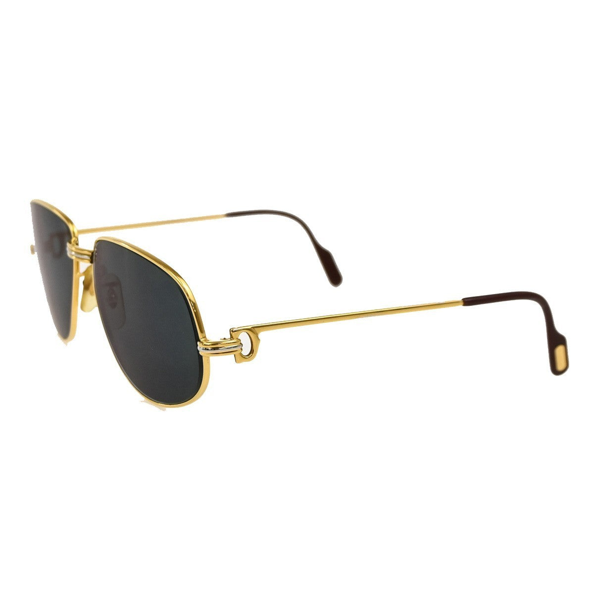 CARTIER Romance Louis Sunglasses Green Gold France 31RL567