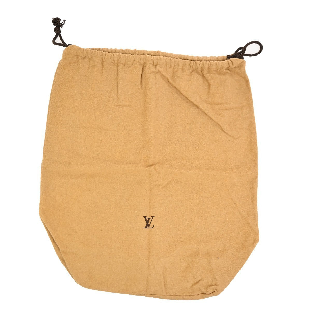 LOUIS VUITTON Logo 10 Set Dust Bags Drawstring Canvas Cotton Beige Brown 01KB830