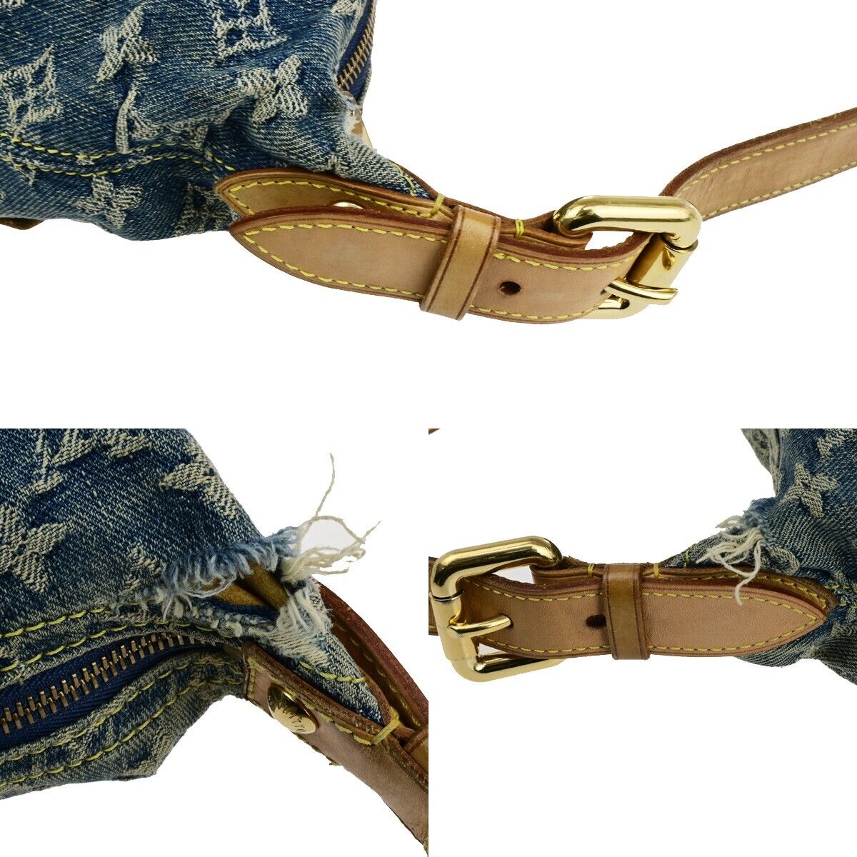LOUIS VUITTON Buggy GM Shoulder Bag Monogram Denim Leather Blue M95048 25SJ587