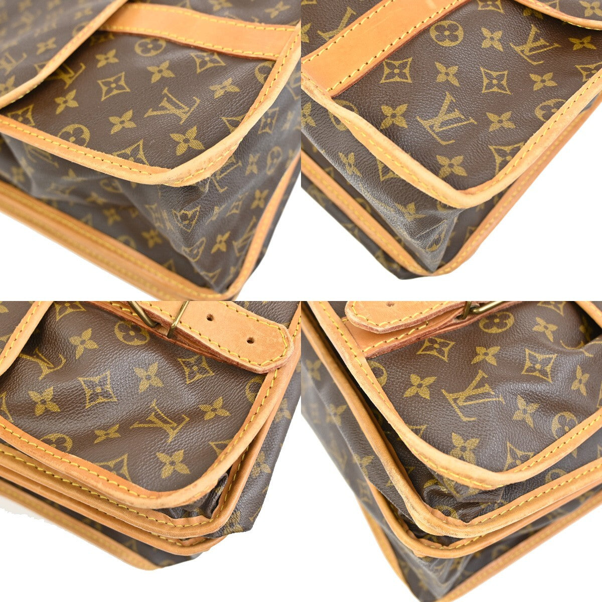 LOUIS VUITTON LV Sac Kleber Shoulder Bag Monogram Leather Brown M58122 13FB539