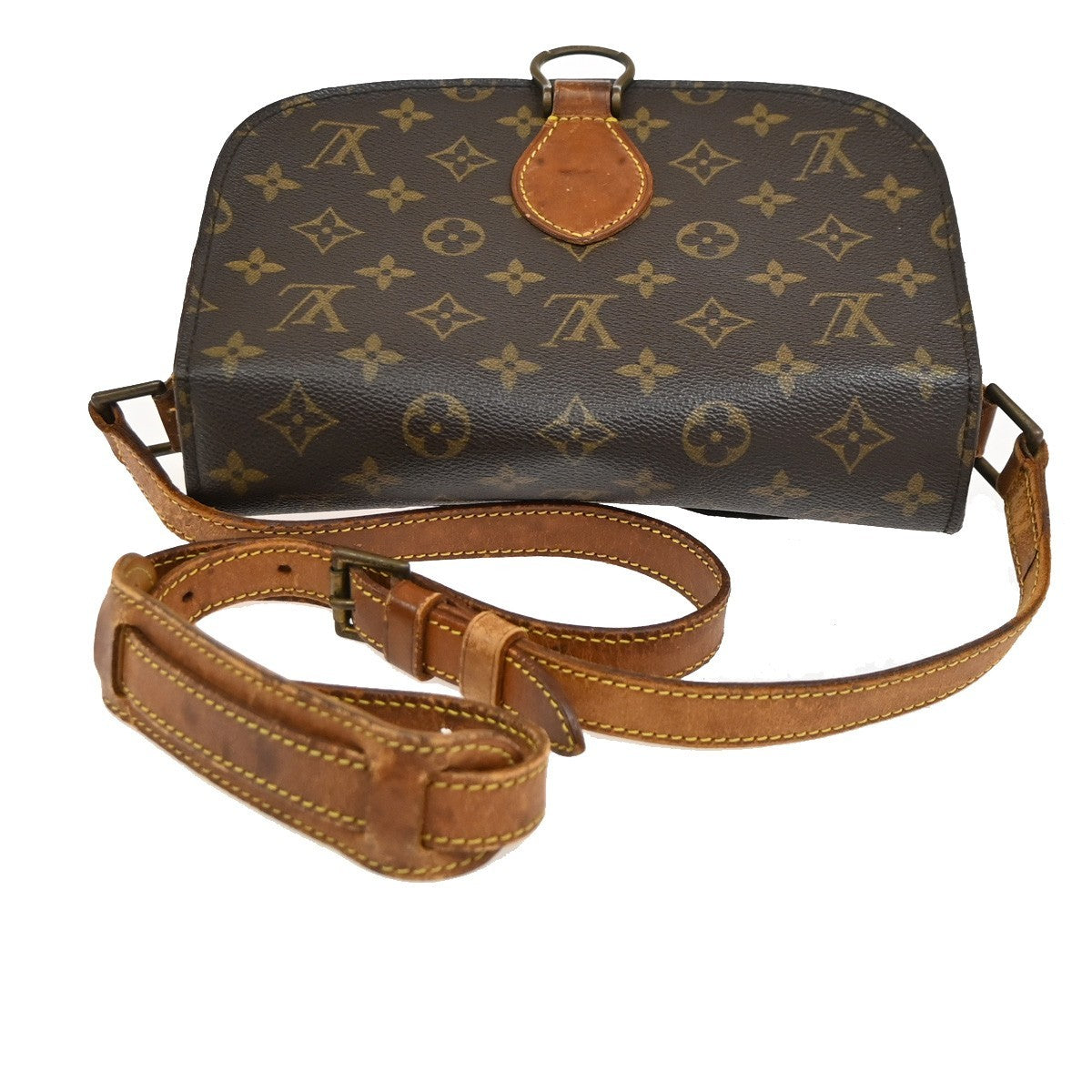 LOUIS VUITTON Saint Cloud GM Shoulder Bag Monogram Leather Brown M51242 38PA011