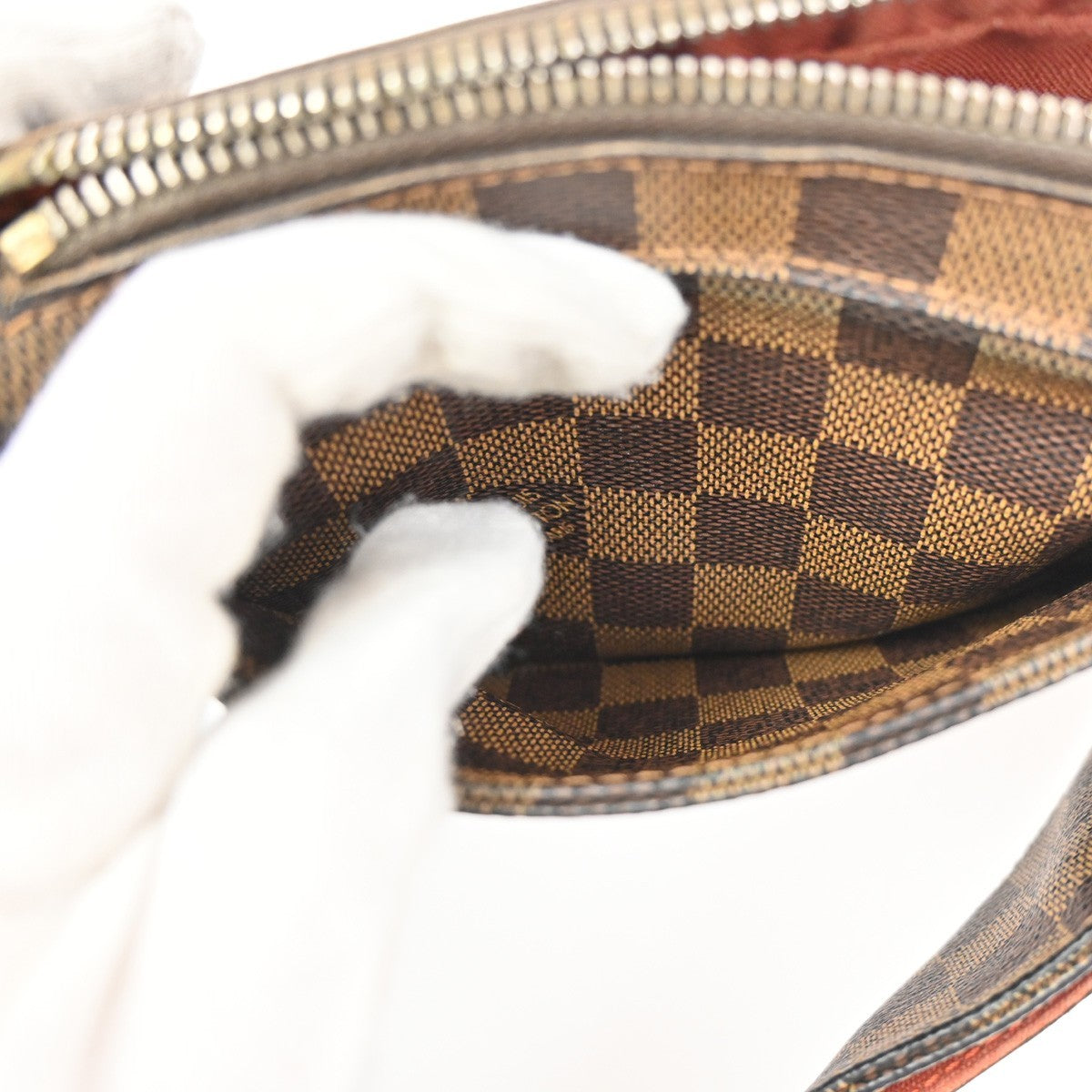 LOUIS VUITTON Geronimos Bum Body Bag Damier Leather Brown Spain N51994 71ZA286