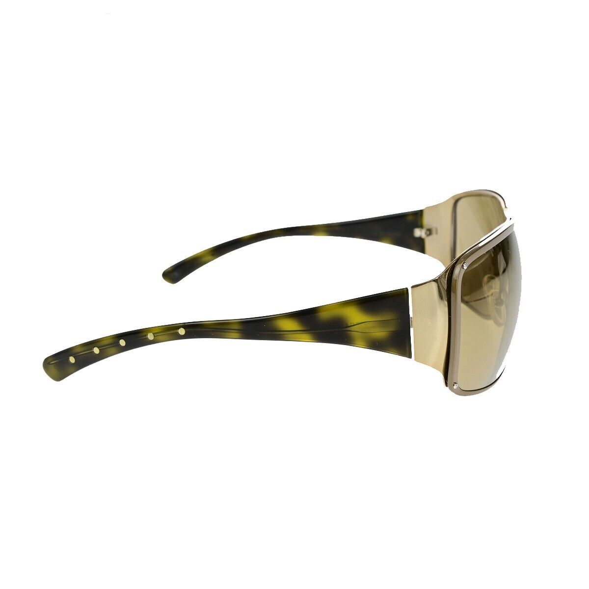 BOTTEGA VENETA Logo Sunglasses BV 22/S Metal Plastic Brown Gold Italy 02KA492