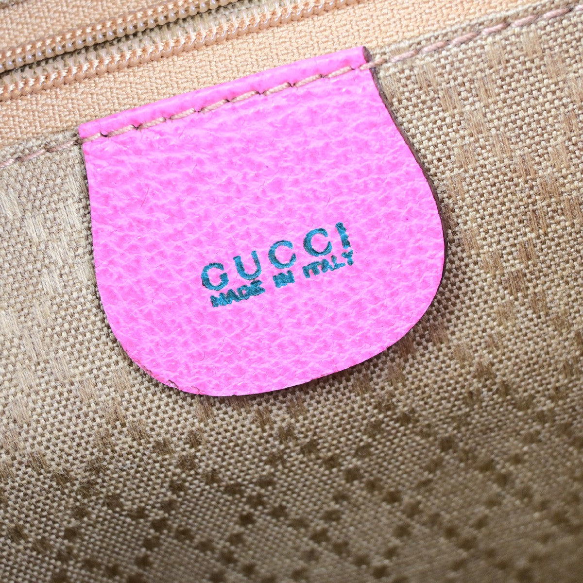 GUCCI Logo Bamboo Drawstring Backpack Bag Suede Leather Pink GHW Italy 35YH129