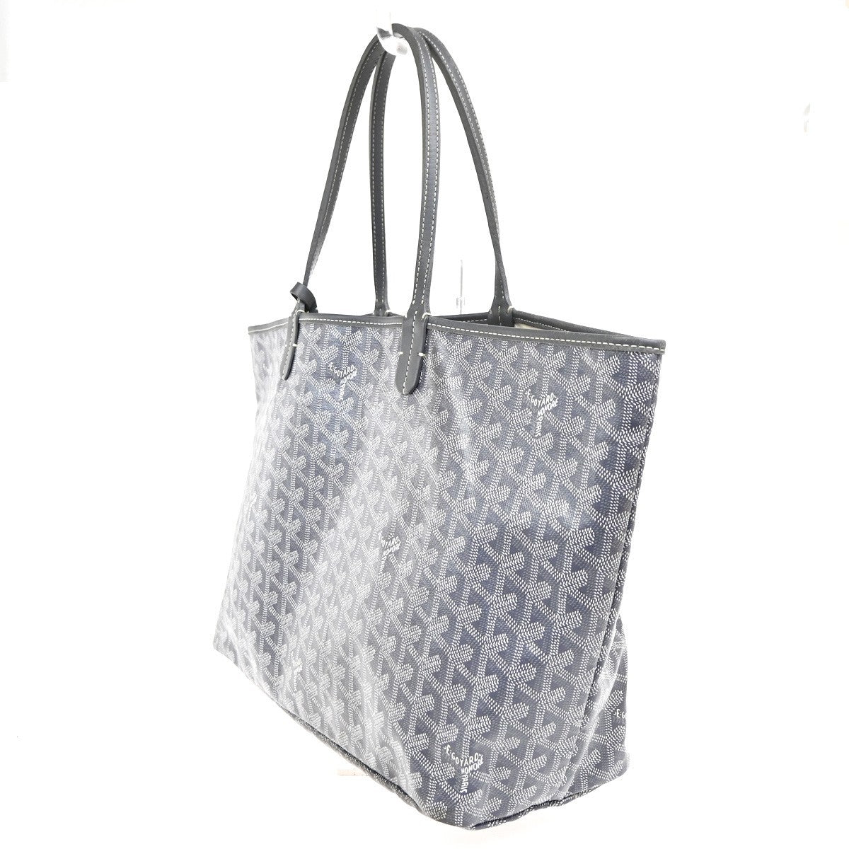 GOYARD Saint Louis PM Marquage  Shoulder Tote Bag Pouch Gray Canvas 640RL920