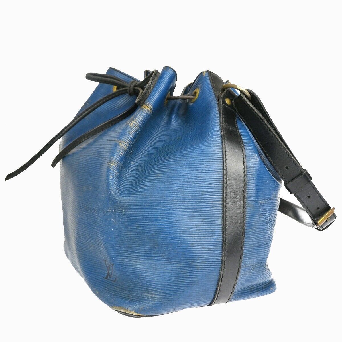 LOUIS VUITTON Petit Noe Bicolor Shoulder Bag Epi Leather Blue BK M44152 02YE053
