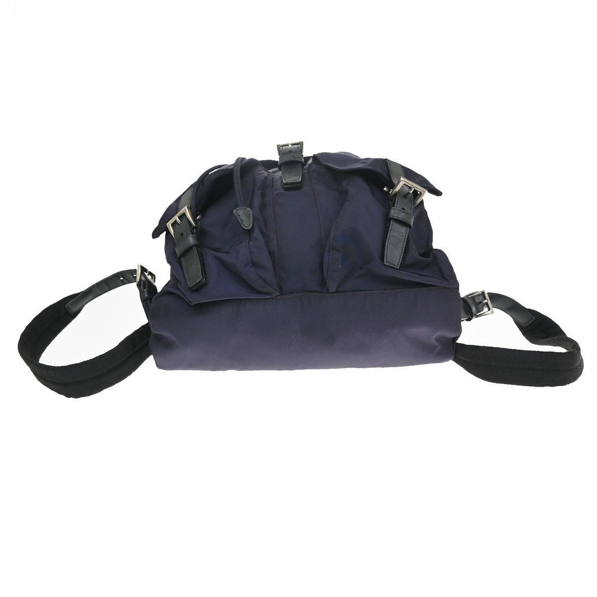 PRADA MILANO Logo Tessuto Drawstring Backpack Nylon Leather NY SHW Italy 35CB021
